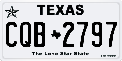 TX license plate CQB2797
