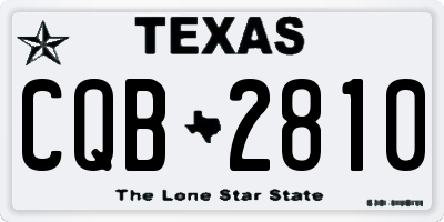 TX license plate CQB2810