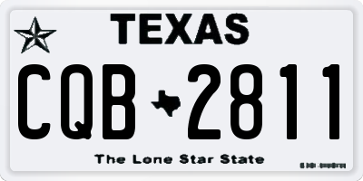 TX license plate CQB2811