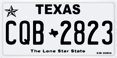 TX license plate CQB2823