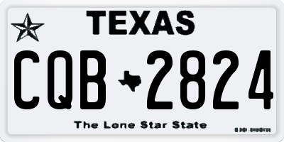 TX license plate CQB2824