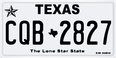 TX license plate CQB2827