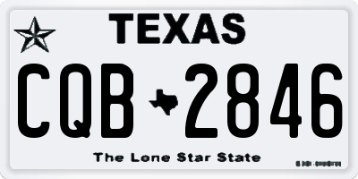 TX license plate CQB2846