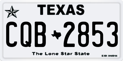 TX license plate CQB2853