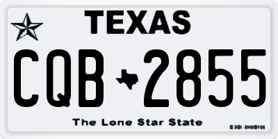 TX license plate CQB2855