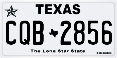 TX license plate CQB2856
