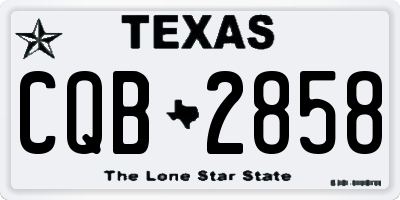 TX license plate CQB2858