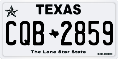 TX license plate CQB2859