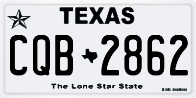 TX license plate CQB2862