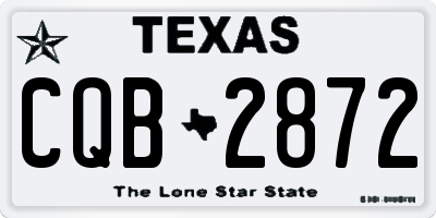 TX license plate CQB2872