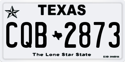 TX license plate CQB2873