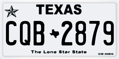 TX license plate CQB2879