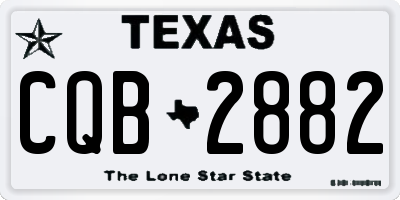 TX license plate CQB2882