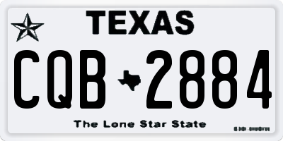 TX license plate CQB2884