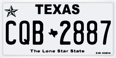 TX license plate CQB2887