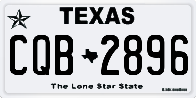 TX license plate CQB2896