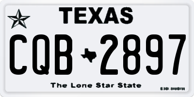 TX license plate CQB2897