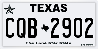 TX license plate CQB2902