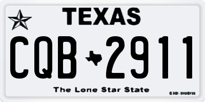 TX license plate CQB2911