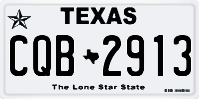 TX license plate CQB2913