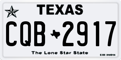 TX license plate CQB2917