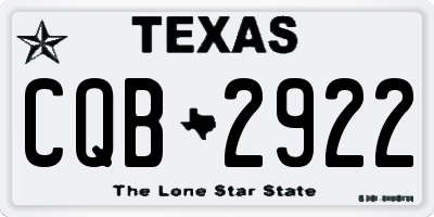 TX license plate CQB2922