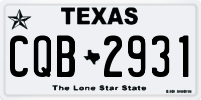 TX license plate CQB2931