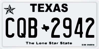 TX license plate CQB2942