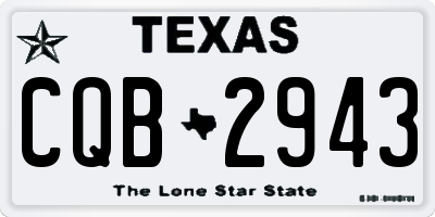 TX license plate CQB2943