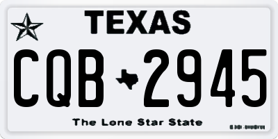 TX license plate CQB2945