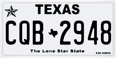 TX license plate CQB2948