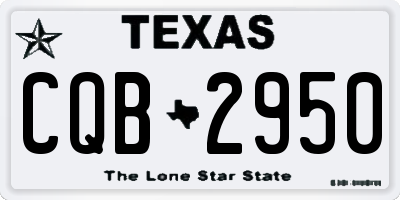 TX license plate CQB2950