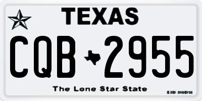 TX license plate CQB2955