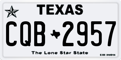 TX license plate CQB2957