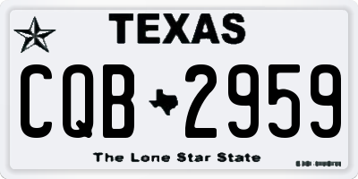 TX license plate CQB2959