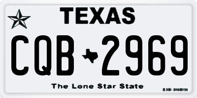 TX license plate CQB2969