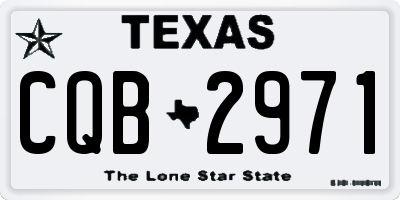 TX license plate CQB2971