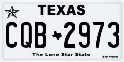 TX license plate CQB2973