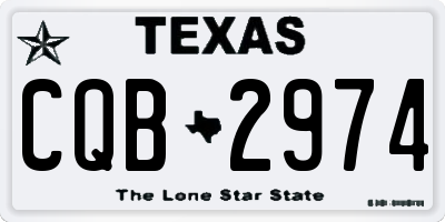 TX license plate CQB2974