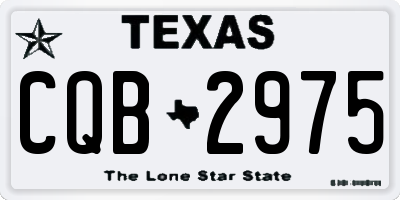 TX license plate CQB2975