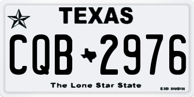 TX license plate CQB2976
