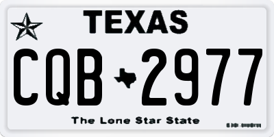 TX license plate CQB2977