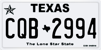 TX license plate CQB2994