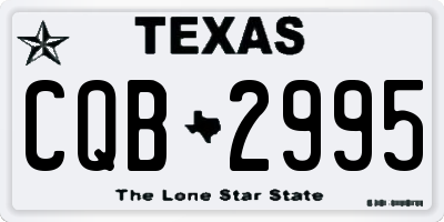 TX license plate CQB2995