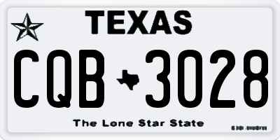 TX license plate CQB3028