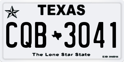 TX license plate CQB3041