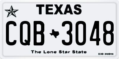 TX license plate CQB3048