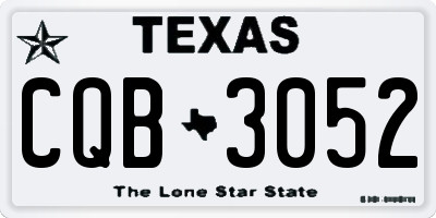 TX license plate CQB3052