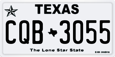 TX license plate CQB3055