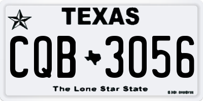 TX license plate CQB3056